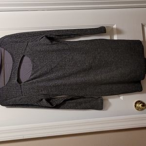 Charlotte Russe XL Long-sleeved Gray Bodycon Sweater Dress - NWOT
